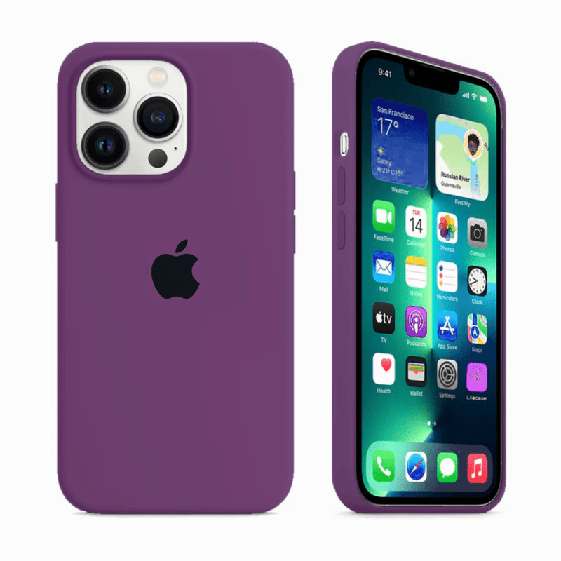 iPhone Siliconen Hoesje (AUBERGINE)