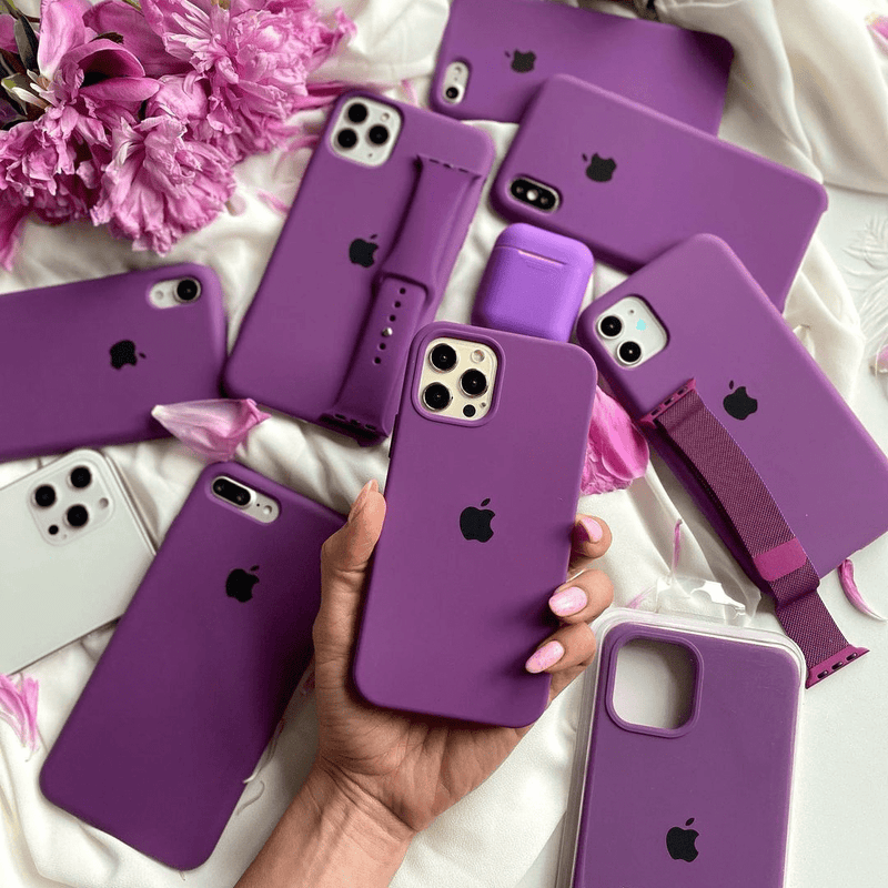 Coque en silicone pour iPhone (AUBERGINE)