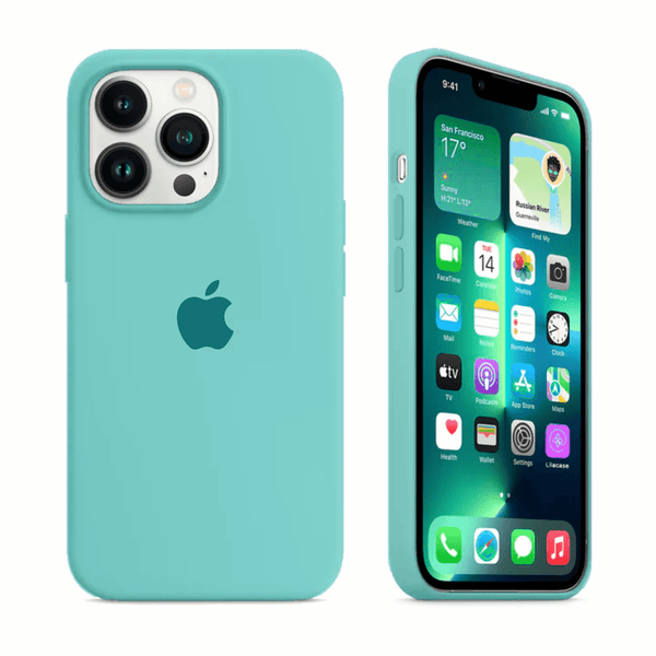 Funda de Silicona para iPhone (AZUL MAR DE HIELO)