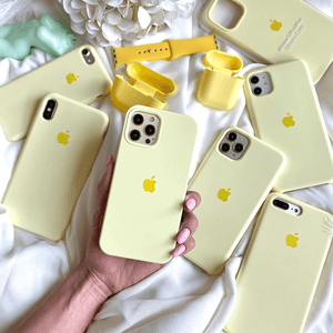 iPhone Silikon Kılıfı (Krem Sarısı) 