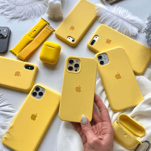 iPhone Silikonhülle (Gelb)