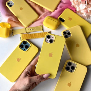 iPhone Silikonhülle (Gelb)