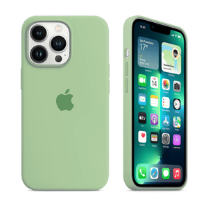 Coque en silicone pour iPhone (Vert Matcha) 