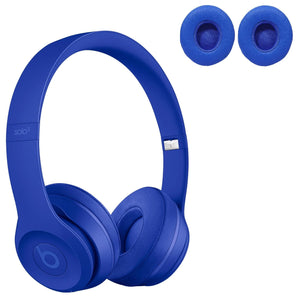 Beats Solo3, Solo 2 Wireless, supra-auriculaire, bleu, cuir écologique (1 paire de coussinets d'oreille)