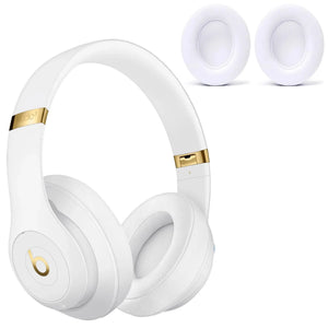 Beats Studio3, Studio 2.0 with cable/Wireless, Over-Ear, White, Ecological Leather ( 1 Pair Ear Pads )