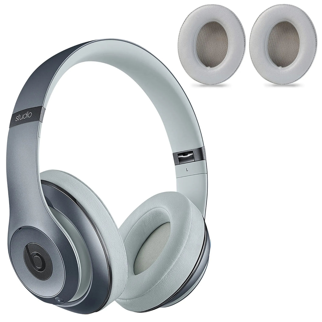 Beats Studio3, Studio 2.0 avec câble/sans fil, supra-auriculaire, gris, cuir écologique (1 paire de coussinets d'oreille)