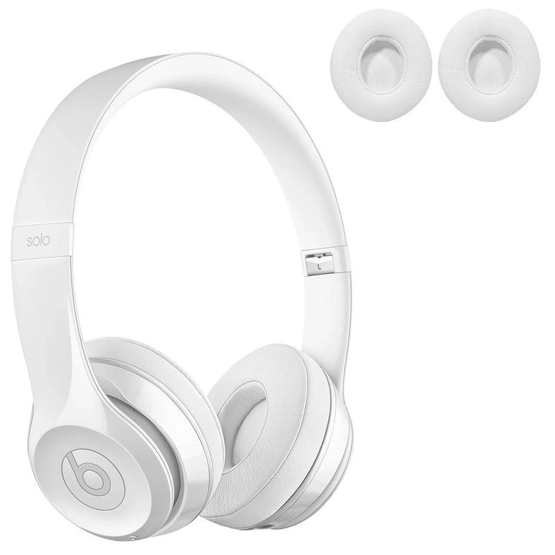 Beats Solo3, Solo 2 Wireless, supra-auriculaire, blanc, cuir écologique (1 paire de coussinets)