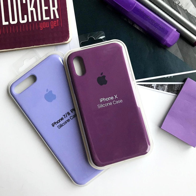 Coque en silicone pour iPhone (AUBERGINE)