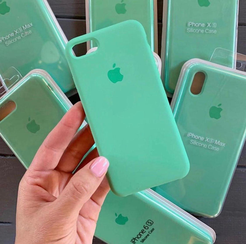 Coque en silicone pour iPhone (MENTHE)