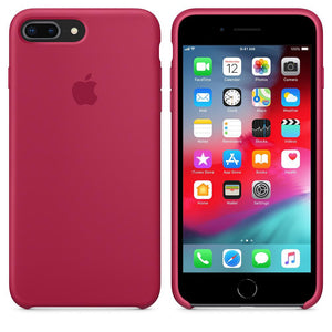 Coque en silicone pour iPhone (ROUGE ROSE) 