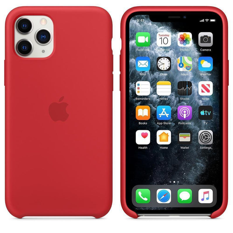 Custodia in silicone per iPhone (ROSSO)