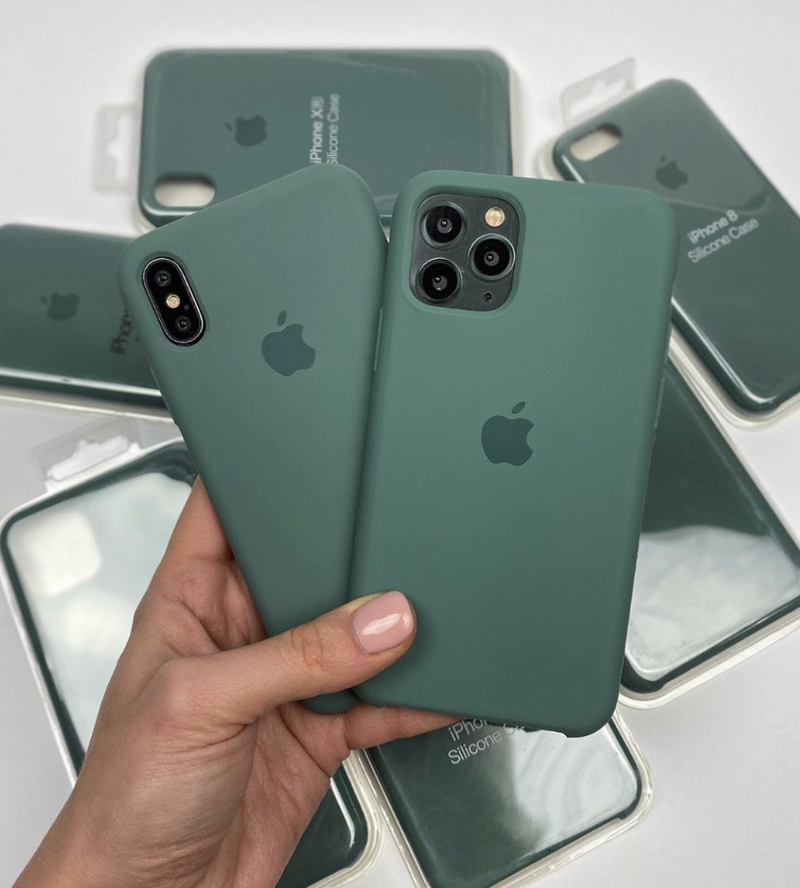 Funda de Silicona para iPhone (VERDE PINO)