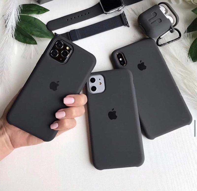 Coque en silicone pour iPhone (NOIR)