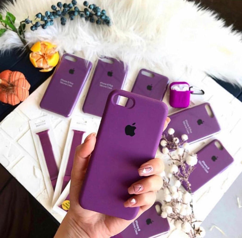 Coque en silicone pour iPhone (AUBERGINE)