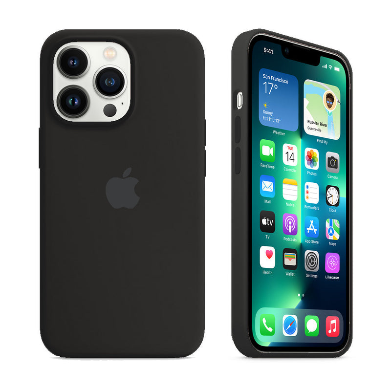 Custodia in silicone per iPhone (NERO)