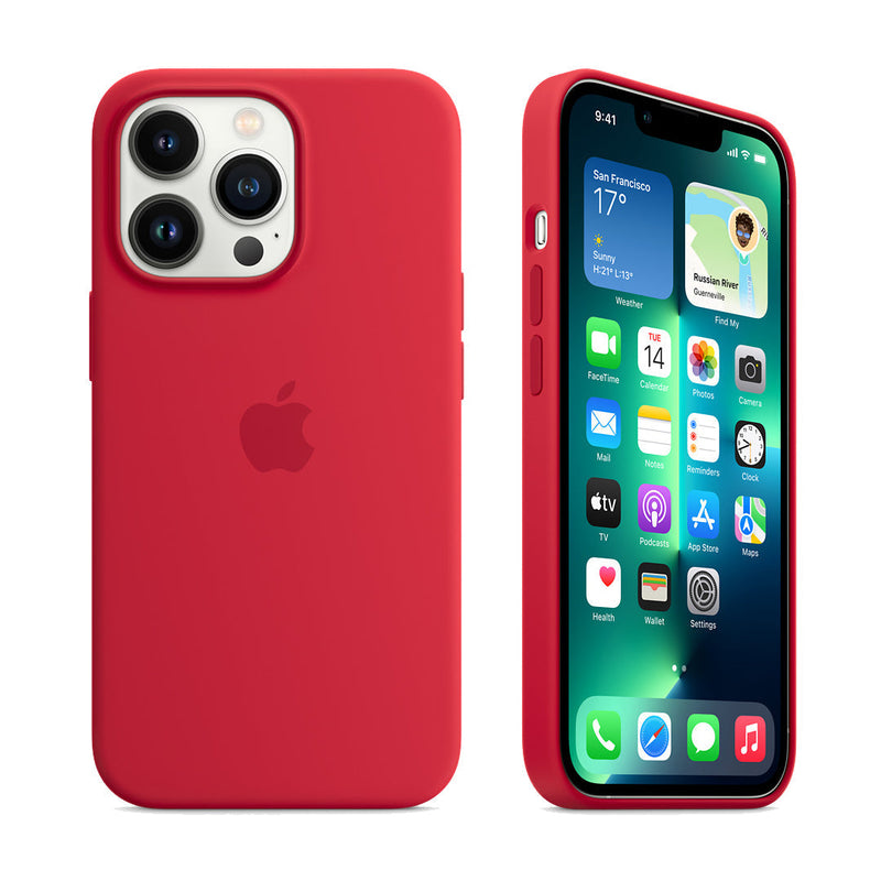 Coque en silicone pour iPhone (ROUGE)