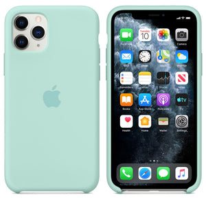 Coque en silicone pour iPhone (VERT MARINE)